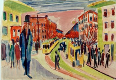 ストリートシーン 作： Ernst Ludwig Kirchner