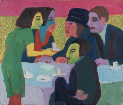 カフェの様子。 1926年頃 作： Ernst Ludwig Kirchner