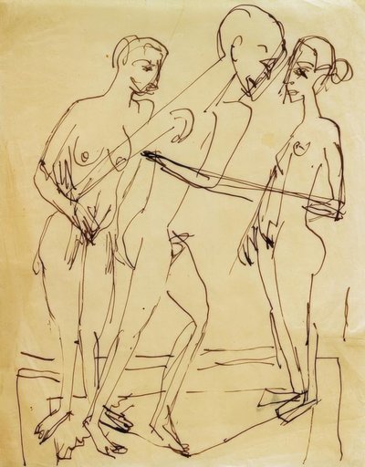 女性同士のダンス 作： Ernst Ludwig Kirchner