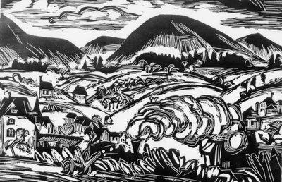タウヌスの風景 作： Ernst Ludwig Kirchner