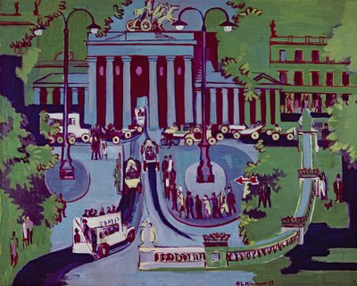 ベルリンのブランデンブルク門 作： Ernst Ludwig Kirchner