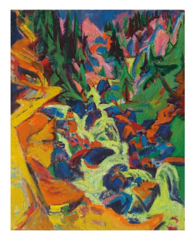 滝、1919 作： Ernst Ludwig Kirchner