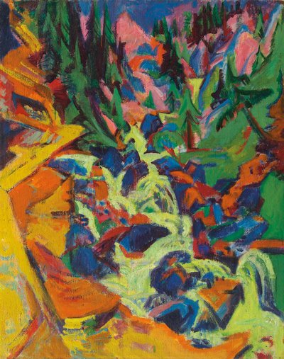 滝、1919年。 作： Ernst Ludwig Kirchner