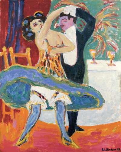 ヴォードヴィル劇場（イギリスのダンス・カップル）1909年頃（油彩・キャンバス） 作： Ernst Ludwig Kirchner