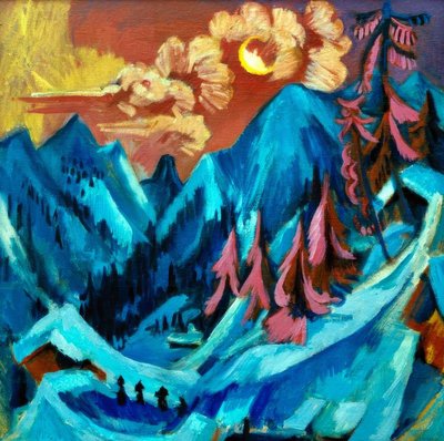 冬の月の風景 作： Ernst Ludwig Kirchner