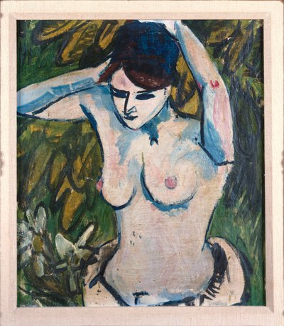 腕を上げた女性、1910 作： Ernst Ludwig Kirchner