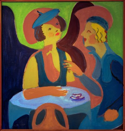 カフェで二人の女性 作： Ernst Ludwig Kirchner