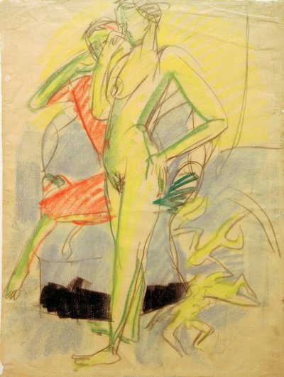 部屋に二人 作： Ernst Ludwig Kirchner