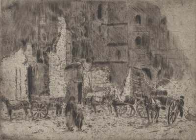 リール: 廃墟、1916 年。 作： Ernst Oppler