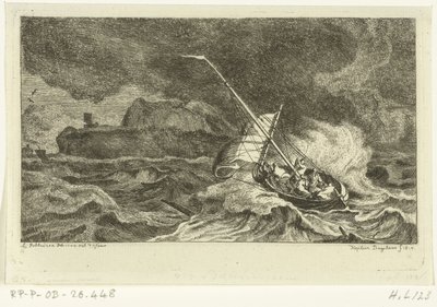 嵐の海のヨット 作： Ernst Willem Jan Bagelaar
