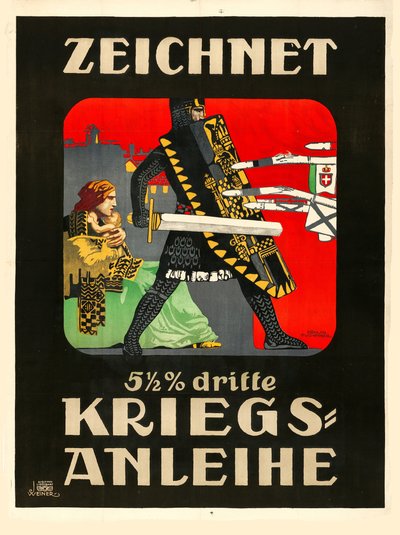 1915 年、第 3 次戦争ローンを申し込む。 作： Erwin Puchinger