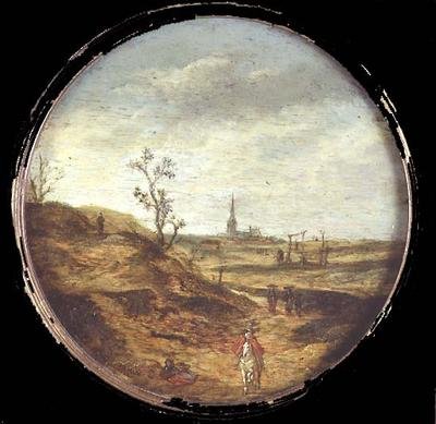 道行く人がいる広大な風景 作： Esaias II van de Velde