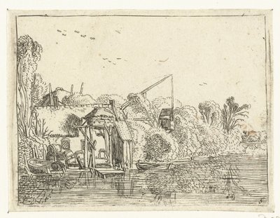 川沿いの醸造所 小さな風景（シリーズタイトル） 作： Esaias van de Velde