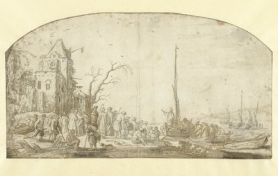 ボートから説教するキリスト 作： Esaias van de Velde