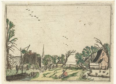 村 小さな風景（シリーズタイトル） 作： Esaias van de Velde
