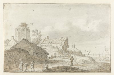沿岸の村 作： Esaias van de Velde