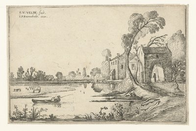 川と門楼のある風景 リクライニング風景（連載タイトル） 作： Esaias van de Velde