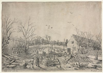 1624 年 1 月 10 日の大洪水 作： Esaias van de Velde