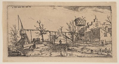 ビール工場のある風景（「風景」より 作： Esaias van den Velde I