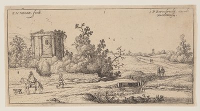 ローマ神殿跡、風景より 作： Esaias van den Velde I