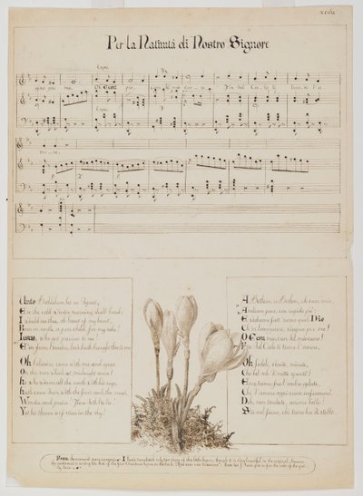 私たちの主の降誕の歌のシート、c.1868-1882 作： Esther Frances Alexander