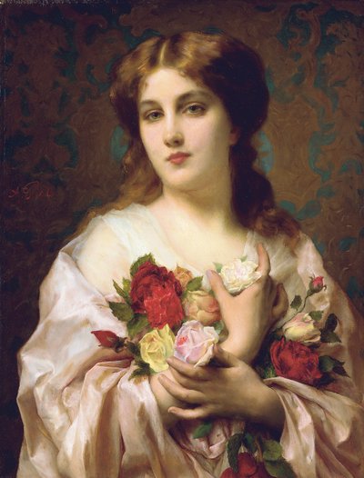 少女の肖像画 作： Etienne Adolphe Piot