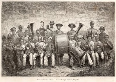 ガボンの子供オーケストラ、1876 作： Etienne Antoine Eugene Ronjat