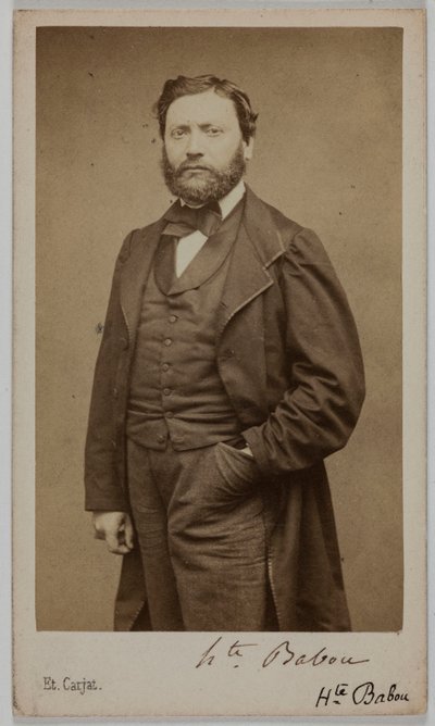 イポリット・バブー（またはジャン・サン・プール）の肖像、（1824-1878）、（文学者） 作： エティエンヌ・カルジャット