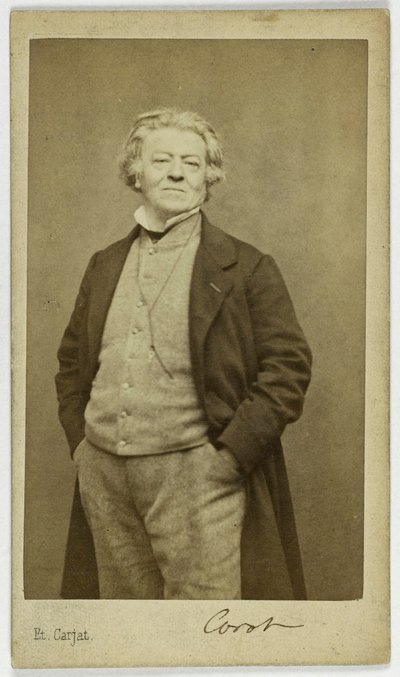 画家ジャン＝バティスト・カミーユ・コロー（1796-1875）の肖像 作： エティエンヌ・カルジャット
