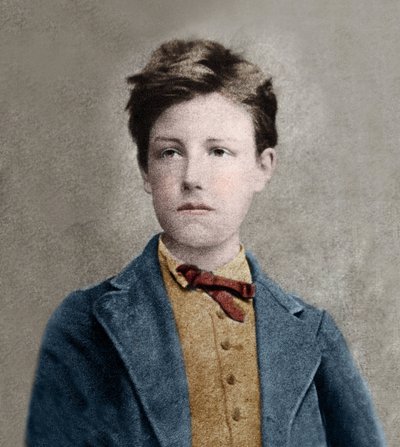 アルチュール・ランボー（1859〜1891年）の肖像（カルジャの写真をもとに作成 作： Etienne Carjat