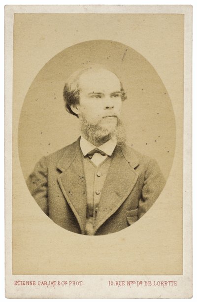 詩人ポール・ヴェルレーヌ1844-1896の肖像c。 1870 作： Etienne Carjat