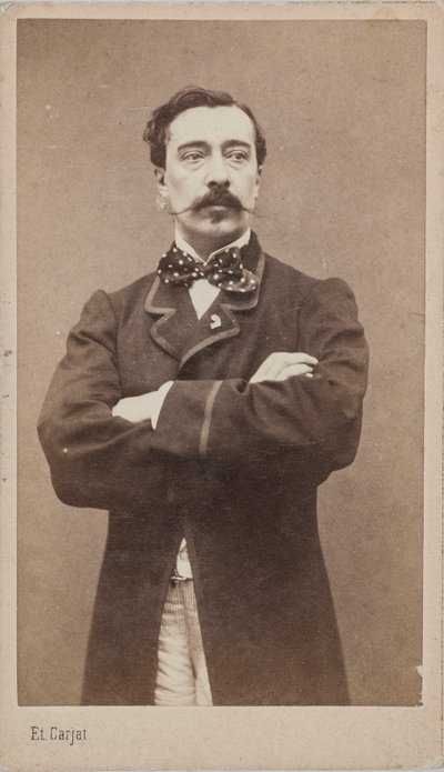 画家アルフレッド・スティーブンスの肖像、1828～1906年頃。 1870年。 作： Etienne Carjat