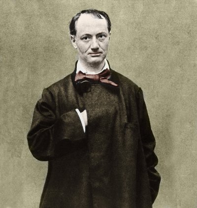 詩人シャルル・ボードレール（1821-1867）の肖像。 作： Etienne Carjat