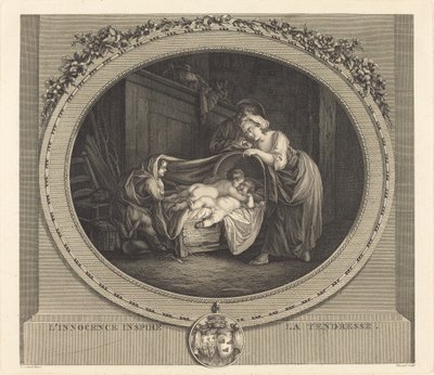 無邪気さが優しさを呼び起こす 作： Etienne Claude Voysard after Jean Honoré Fragonard
