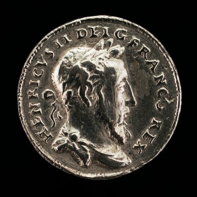 アンリ2世、1519-1559年、1547年フランス国王［表面］ 作： エティエンヌ・ドローヌ