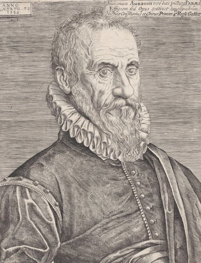 国王の外科医アンブロワーズ・パレの肖像、1582年。 作： Etienne Delaune