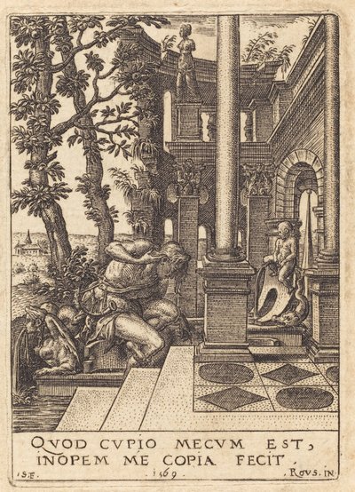 噴水の水仙 作： Etienne Delaune after Rosso Fiorentino