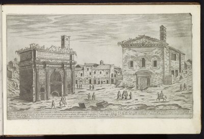 ローマのセプティミウス セウェルスの凱旋門 古代の建物 (シリーズのタイトル) I vestigi dell