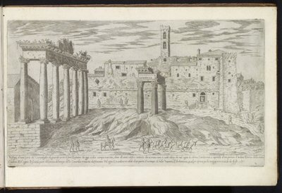 ローマのフォロ ロマーノ Bouwwerken uit de oudheid（シリーズタイトル） ステファノ・デュ・ペラック・パリシーノが遠近法で収集し撮影した古代ローマの痕跡 (オブジェクトのシリーズタイトル) 作： Etienne Duperac