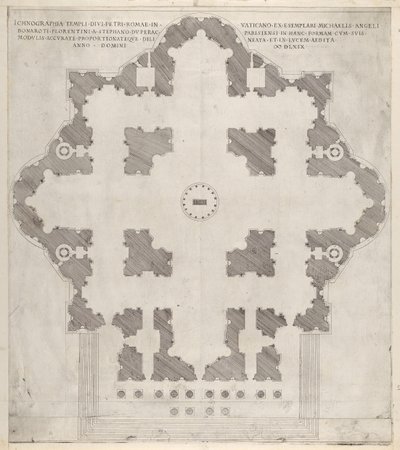 壮大なローマのガラス：聖の計画ピーターズ、1569年。 作： Etienne Duperac