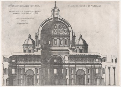 ローマの素晴らしさの鏡: St. ピーターズ、16世紀。、16世紀。 作： Etienne Duperac