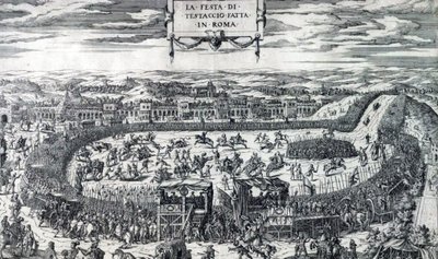 デュペラック 1554年テスタッチョの饗宴 作： Etienne Duperac
