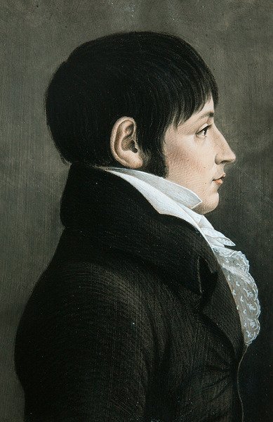 男性の肖像（パステル・紙） 作： Etienne Esperance Bouchardy