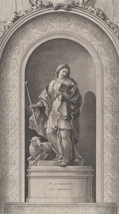 パリのファウンドリングのチャペル: Sainte Geneviève des Ardents, 1757., 1757. 作： Etienne Fessard