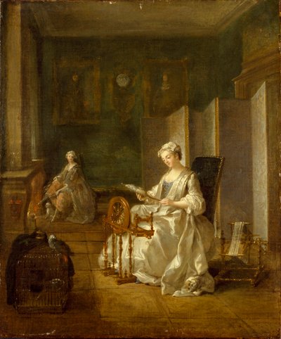 2 人の女性がいる室内、1730 年代後半から 1740 年代前半 作： Étienne Jeaurat