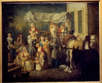 看護婦の到着 エティエンヌ・ジョウラ（1699-1789）作 18世紀 ラオン市立美術館 作： Étienne Jeaurat