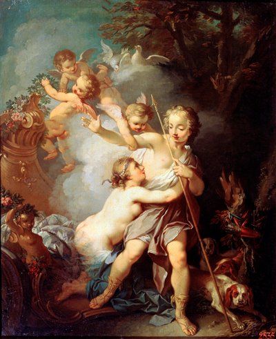 金星とアドニス、1750年代。 作： Étienne Jeaurat