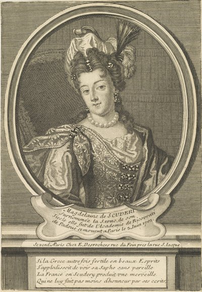 マドレーヌ・ド・スクデリーの肖像1607-1701、c。 1710年。 作： Etienne Jehandier Desrochers