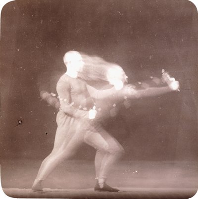 ボクサーの動きのクロノ写真、1890年頃 作： Etienne Jules Marey