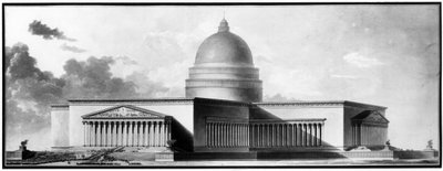 メトロポール、ファサード - E.L.Boullee 作： Etienne Louis Boullee